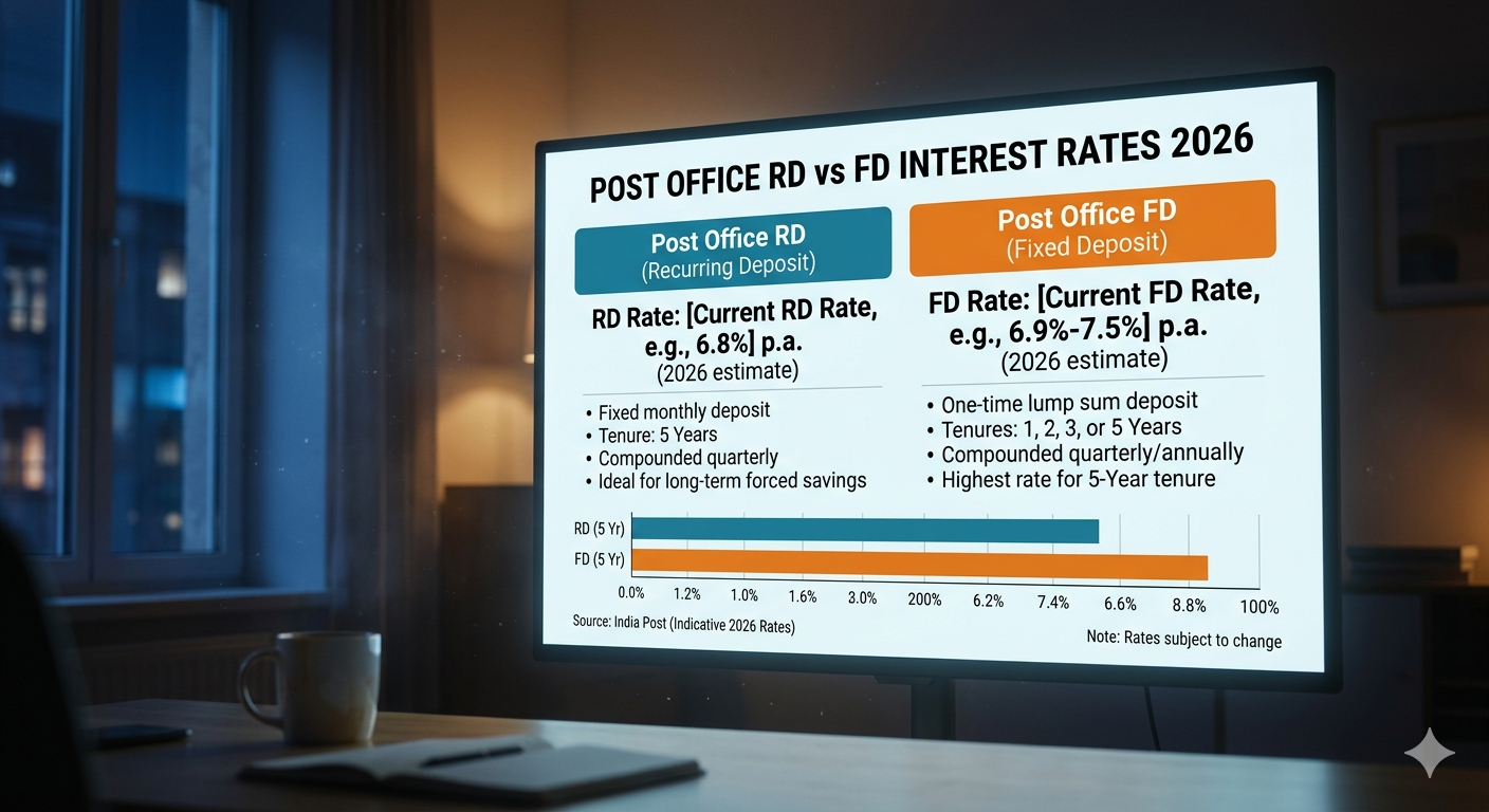 Post Office RD vs FD: 2026 Me Kaun Sa Option Zyada Faydemand ?